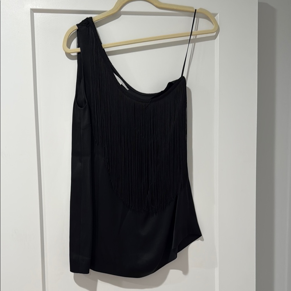 Stella McCartney Elegant Black Fringe Top
